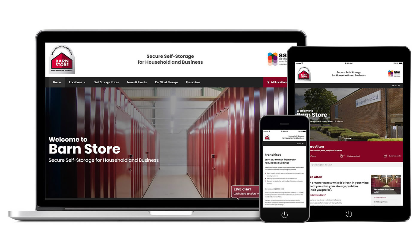 Barn Store web design by Wizbit