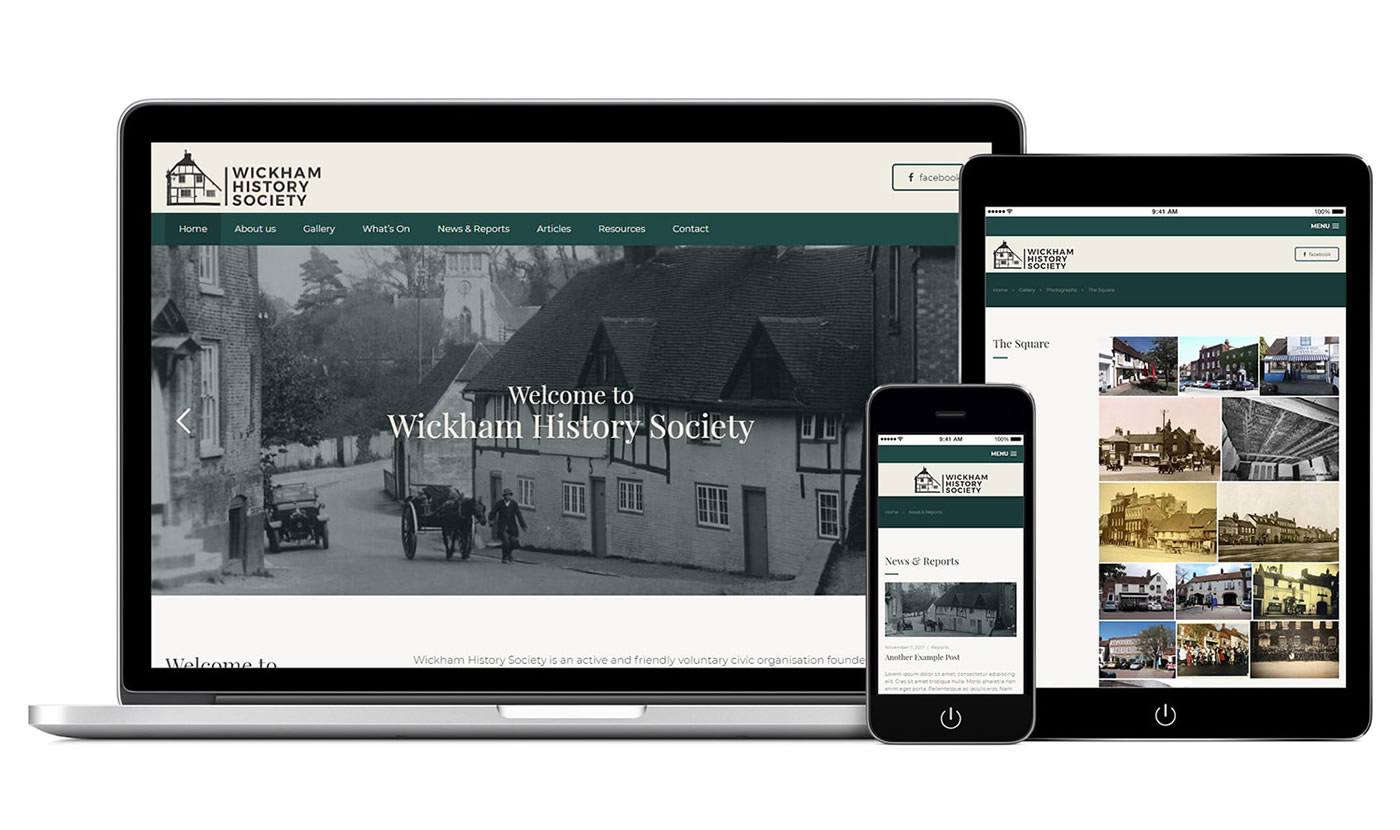 Wickham History Society web design by Wizbit